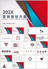 红蓝色营销策划方案PPT