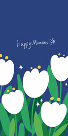 白色郁金香手机壳图案