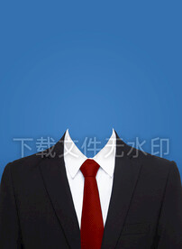 红领带证件照西装