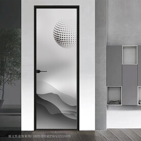 高清分层透明底平开门打印图