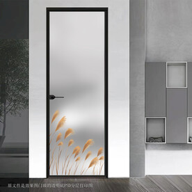 高清分层透明底平开门打印图