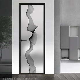 高清分层透明底平开门打印图