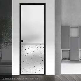 高清分层透明底平开门打印图