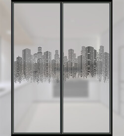 高清分层透明底平开门打印图