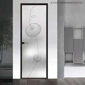 高清分层透明底平开门打印图