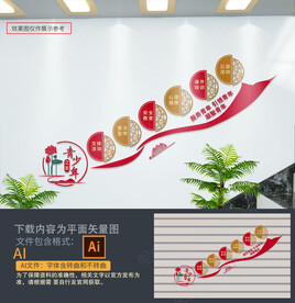 青少年之家楼梯间文化墙