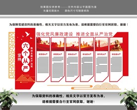 六个全面从严治党文化墙