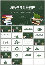 绿色黑板清新教育公开课PPT