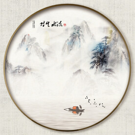 圆形中式山水