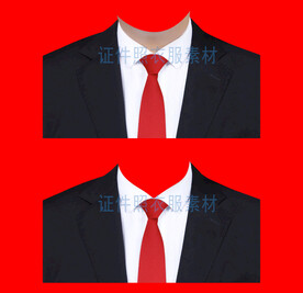 男西装红领带证件照衣服素材