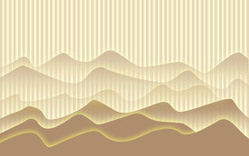 餐厅格栅山水光影背景墙