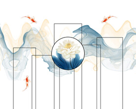 高清分层透明底推拉门打印图
