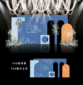 蓝色婚礼效果图