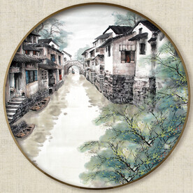 圆形江南小巷
