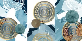 抽象年轮三联画