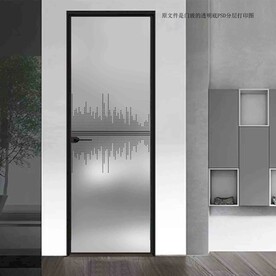 高清分层透明底平开门打印图