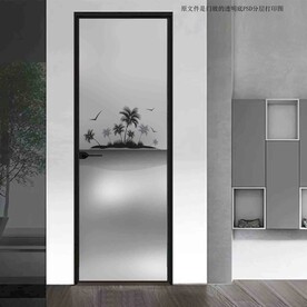 高清分层透明底平开门打印图