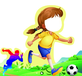 幼儿园运动会人脸拍照布展