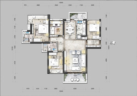 室内设计 彩平图