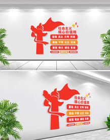社会主义核心价值观文化墙