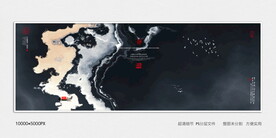 别墅玄关水墨画