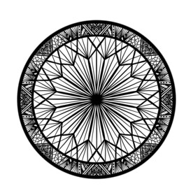 黑白线条圆框圆环