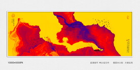 红金水墨装饰画