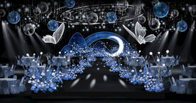 蓝色梦幻星空婚礼效果图