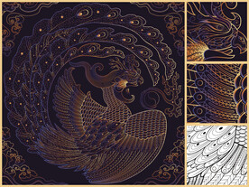 古代石刻凤凰纹样原创补充