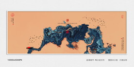 高端水墨丝绸印花