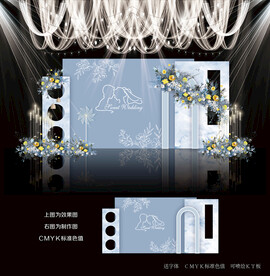 蓝色婚礼效果图