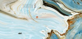 新中式抽象水墨山水风景背景墙