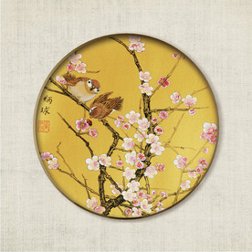 圆形花鸟画