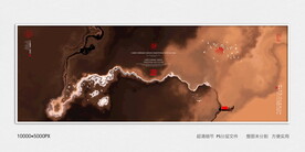 水墨玄关装饰画