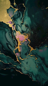 绿色抽象装饰画金箔画