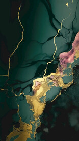 绿色抽象装饰画金箔画