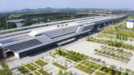 阳江站高铁站4K航拍视频