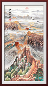 江山如画玄关山水画