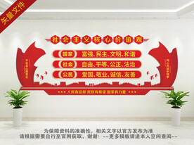 社会主义核心价值观背景墙