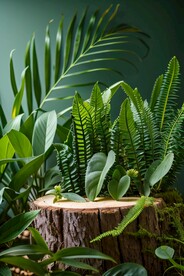 淘宝详情页合成海报绿植背景素材