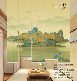 千里江山背景墙