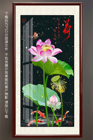 高清荷花晶瓷画