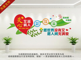 关爱艾滋病文化墙