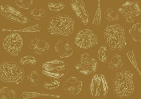 蔬菜线条图案