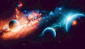 唯美宇宙壁纸 手绘壁纸