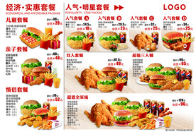 汉堡菜单PVC图片