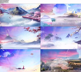 烟雨唱扬州伴奏舞台背景视频