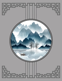 高清分层透明底推拉门打印图