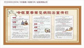 夏季中医常见病防治宣传栏