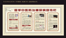 夏季中医防治糖尿病宣传栏